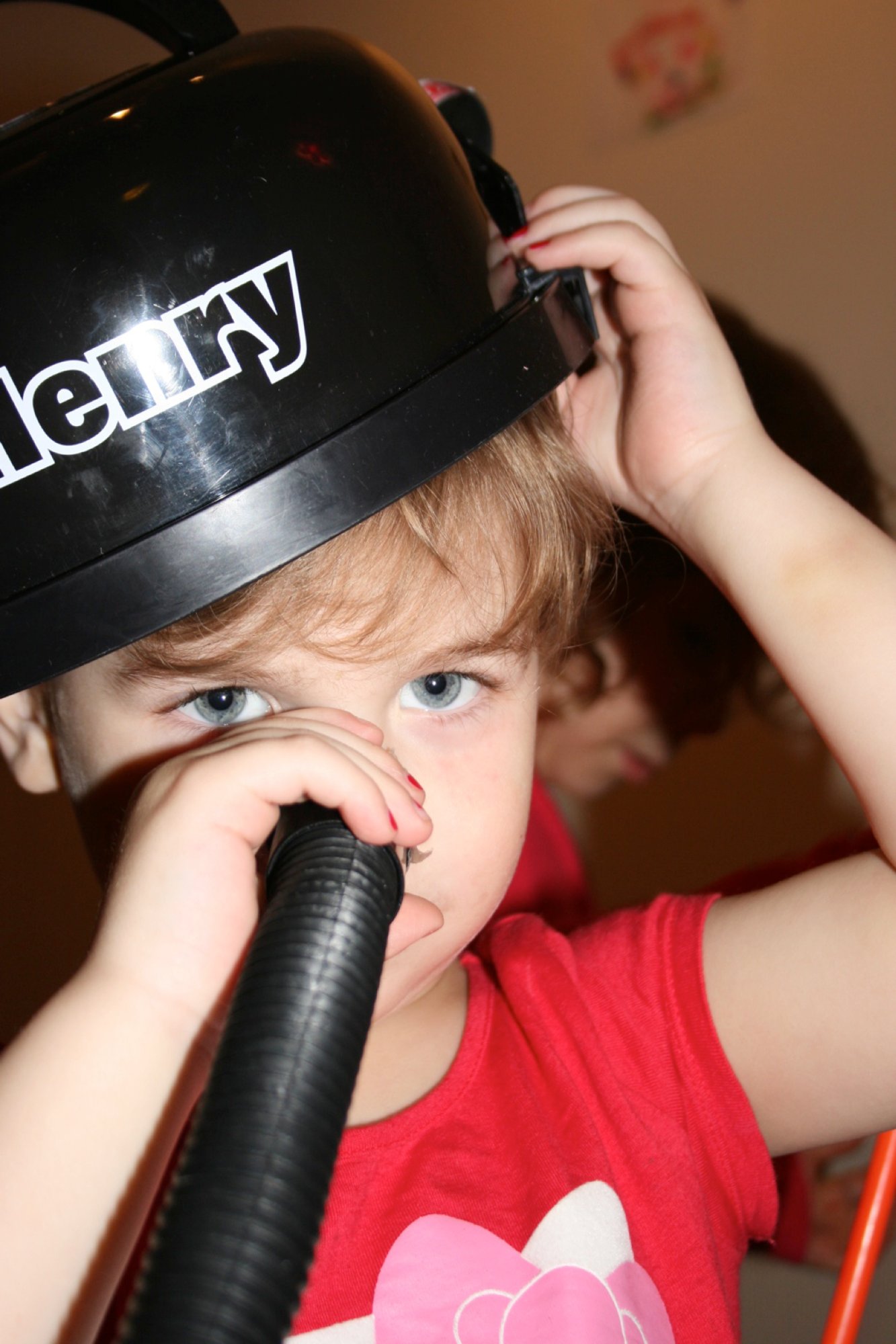 Marlon with Henry Hoover on his head